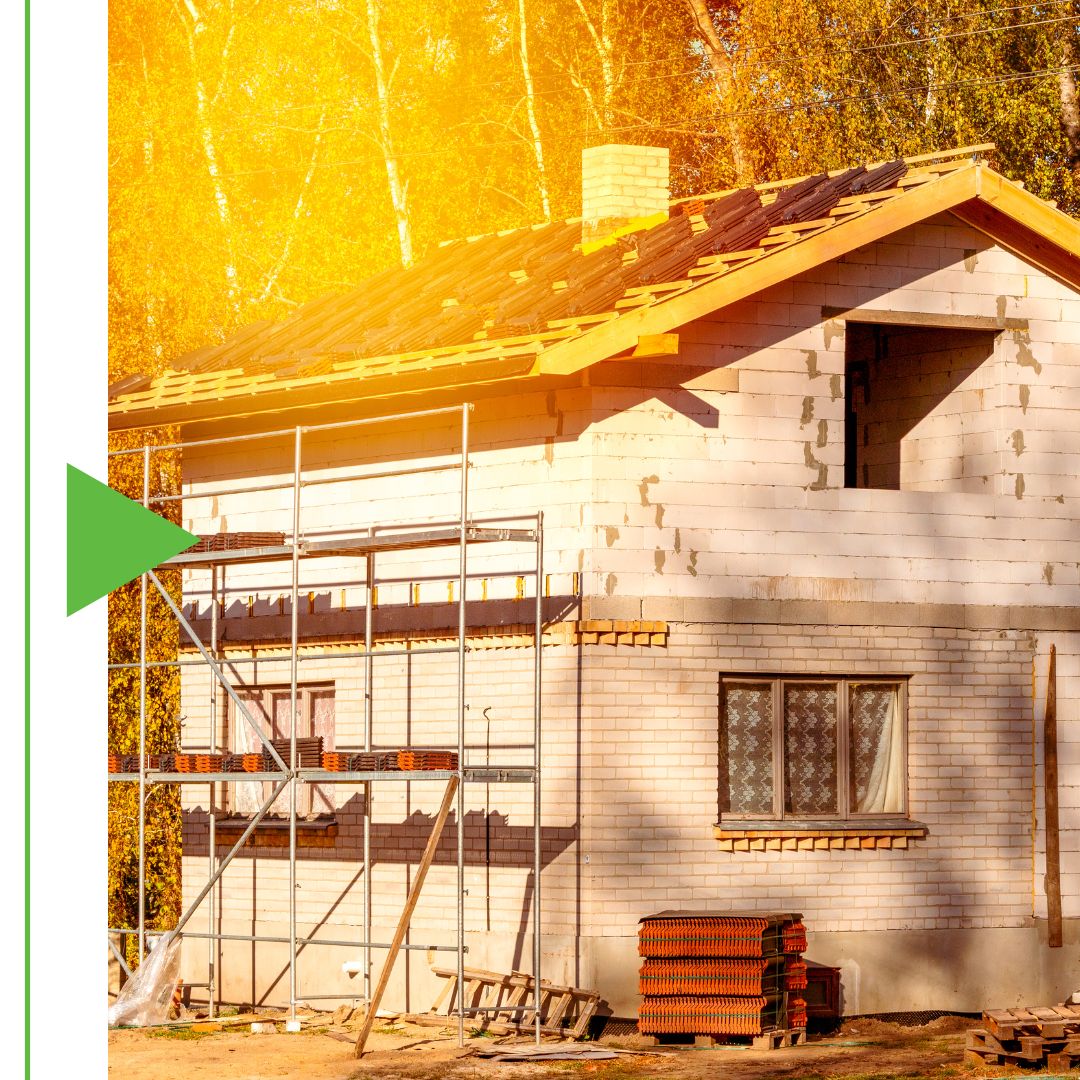 Image of a house being rebuilt