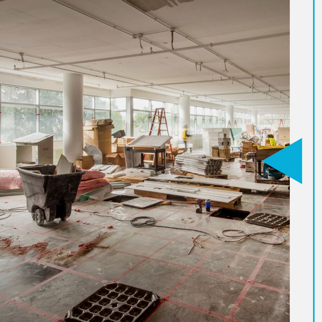 Image of a commercial building being renovated