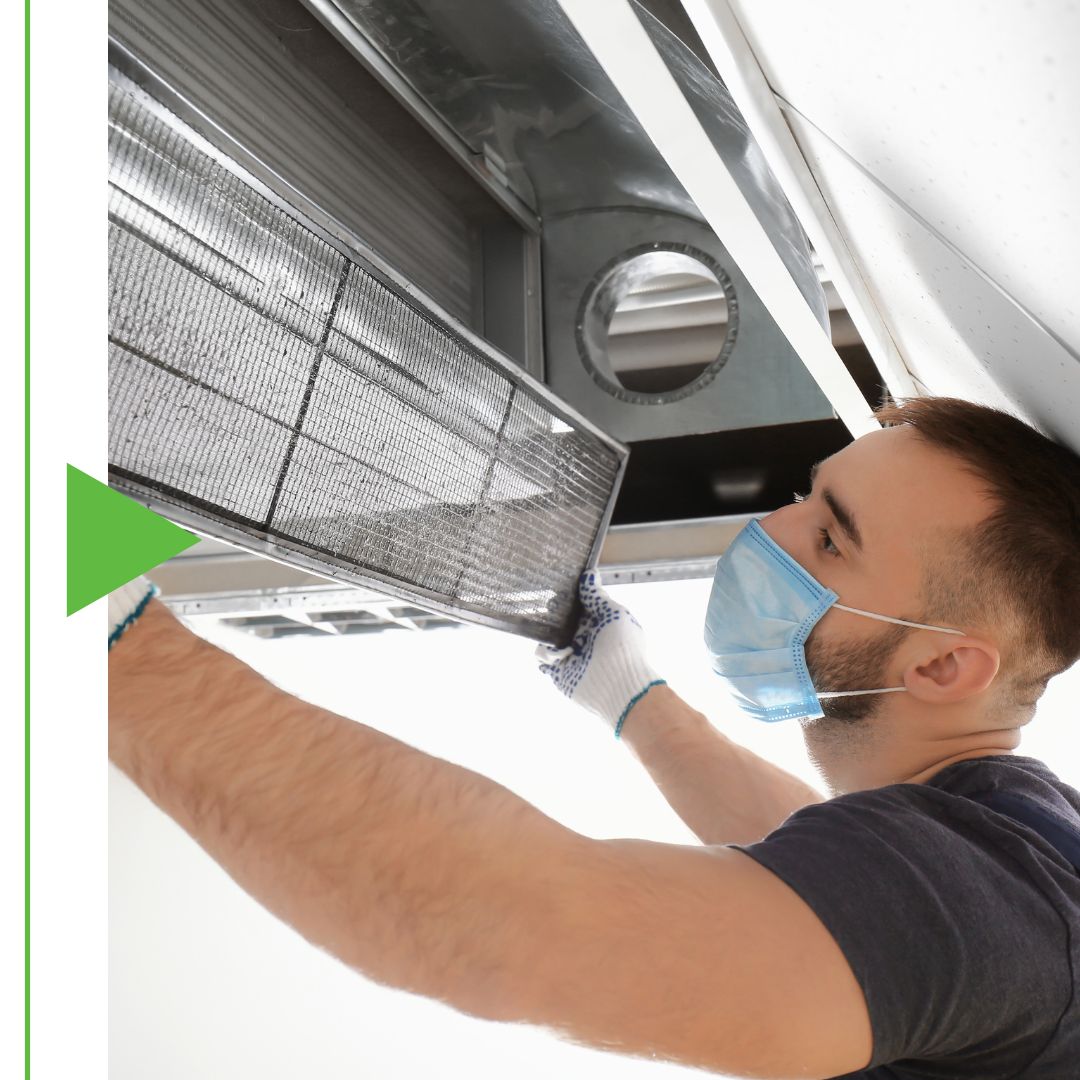 Image of a duct being cleaned