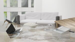 flooded home