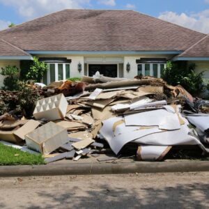 removing water damaged debris